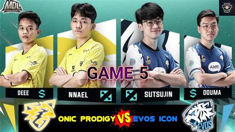 Onic Prodigy Vs Evos Icon Game Playoffs Mdl Id S Youtube