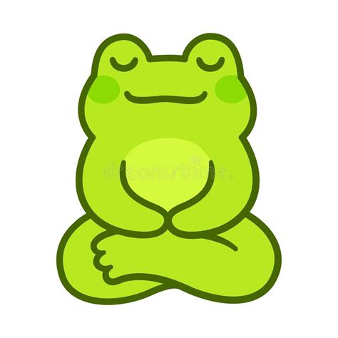 Cartoon Frog Meditation Stock Illustrations Cartoon Frog