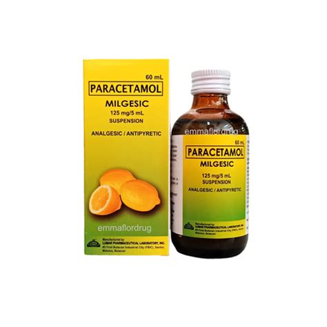 Paracetamol Milgesic 125mg 5ml 60ml Emmaflordrugstore