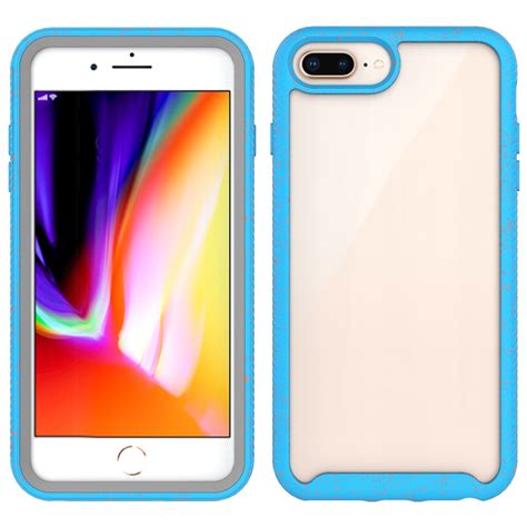 For Iphone 8 Plus 7 Plus Shockproof Starry Sky Pc Tpu Protective Case Sky Blue