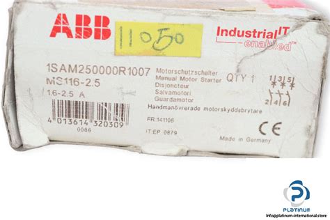 Abb Ms Manual Motor Starter Platinum International