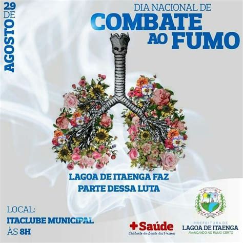 De Agosto Dia Nacional De Combate Ao Fumo Prefeitura De Lagoa De