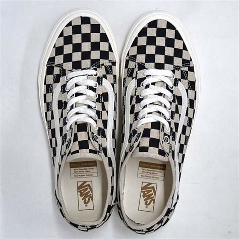 バンズ オールドスクール Vn0a54f4705[vans Old Skool Tapered Eco Theory チェッカーボード柄