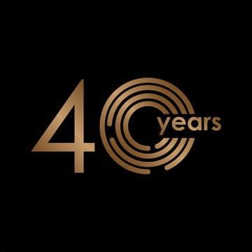 40 Anniversary Vector Hd PNG Images 40 Year Anniversary Gold Balloon