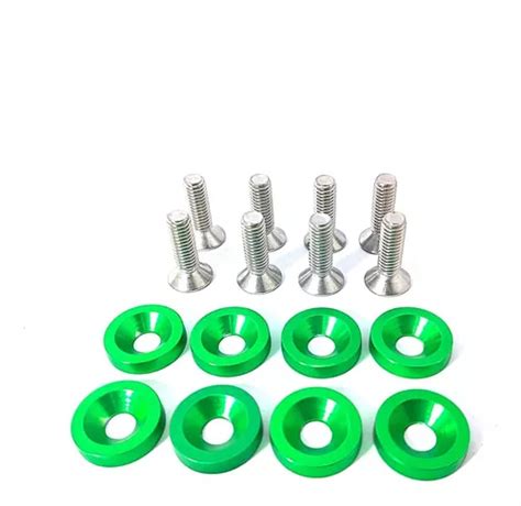 Kit Arruela Billet Universal Parafuso M Usm Verde