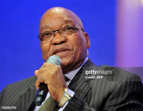 South African President Jacob Zuma Speaks During The 2011 Clinton