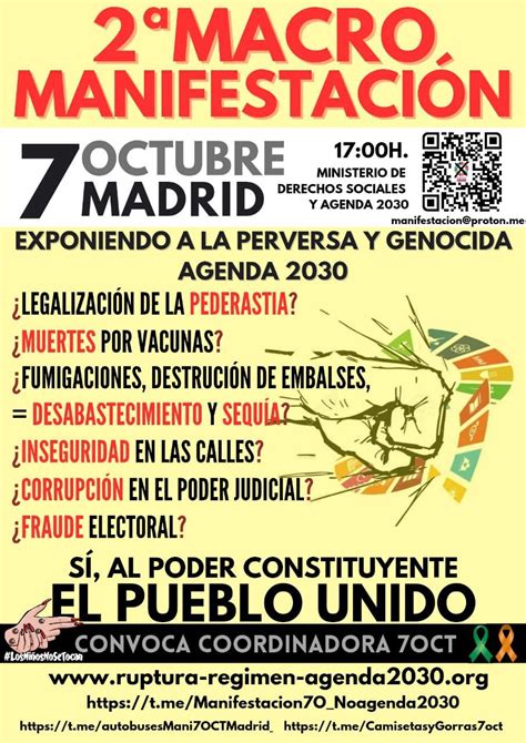 2ª Macro Manifestación contra AGENDA 2030 Josele Sánchez hace un