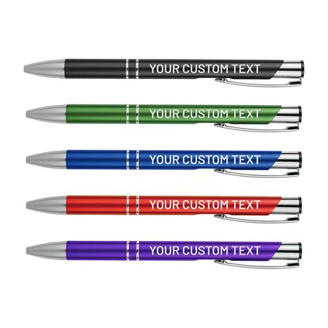 Bulk Personalized Pens Custom Engraved Ballpoint Pens 12 Pens Black