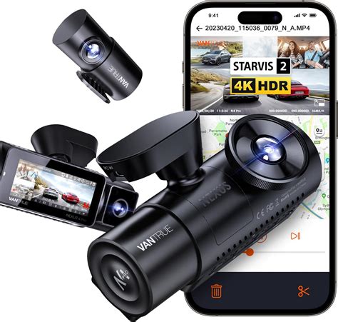 Vantrue E Canali K P P Dash Cam Ghz Wifi Gps Telecamera