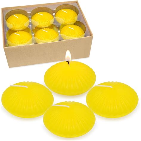 12 Pack 3 Inch Orange Floating Candles 10 Hour Unscented Tealight