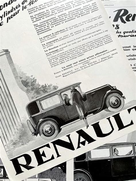 Renault Alte Werbungen Anciennes Publicit S Kaufen Auf Ricardo