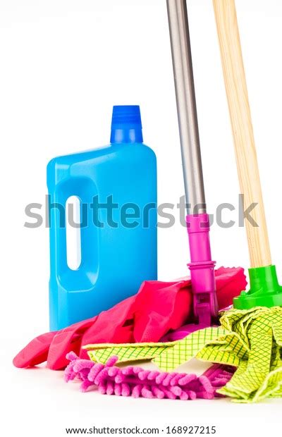 Cleaning Equipment Isolated On White Background Stock Photo 168927215