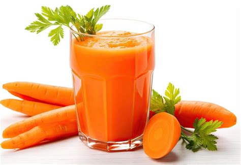 Premium Photo | Carrot juice isolated on the white background