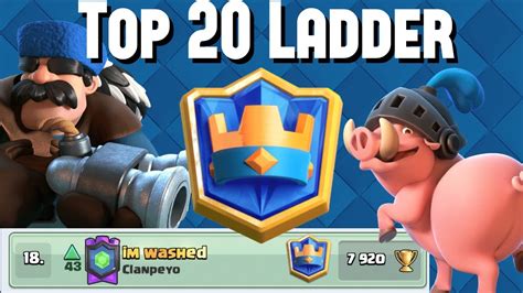 Top 20 Ladder With F2p Royal Hogs Deck Clash Royale Youtube