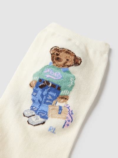 Polo Ralph Lauren Socken Mit Label Motiv Modell Bear Weiss Online