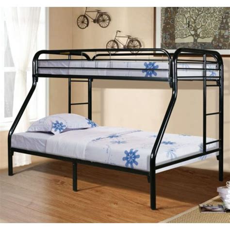 Donco Twin Full Black Metal Bunk Bed Bunk Bed Buy