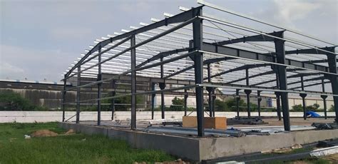 Mild Steel Frame Prefab Heavy Duty Pre Engineered Building Structure