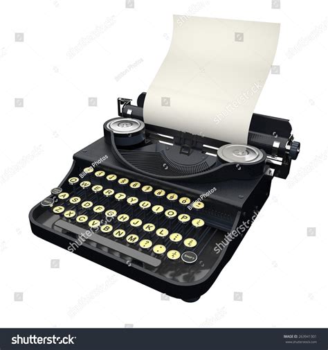 3d Typewriter Old Fashioned Old Stock Photo 263941301 Shutterstock