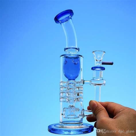 2020 Torus Heady Glass Bong Inverted Showerhead Ratchet Perc Barrel Percolator Bongs Blue Green