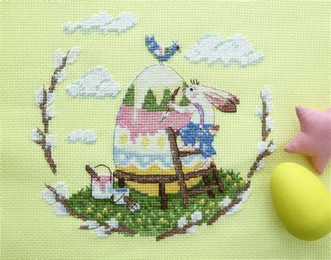 Easter Egg And Bunny Cross Stitch Kit Code 8 418 Klart Buy Online On