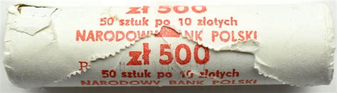 Polska PRL rolka bankowa NBP 10 złotych 1989 Warszawa Aukcja