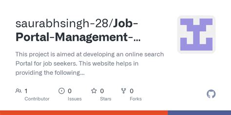 Github Saurabhsingh Job Portal Management System This Project Is