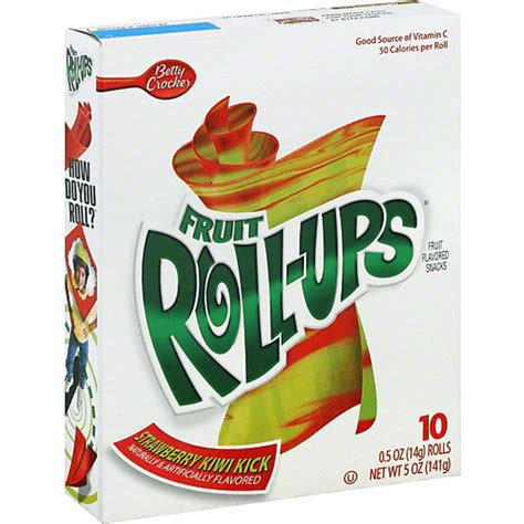 Fruit Roll Ups Fruit Flavored Snacks Strawberry Kiwi Kick Fruit