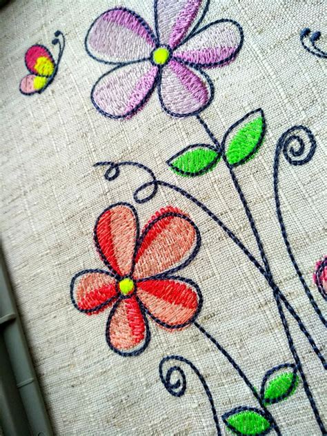 Embroidery Designs Flower Embroidery Design Floral - Etsy | Flower ...