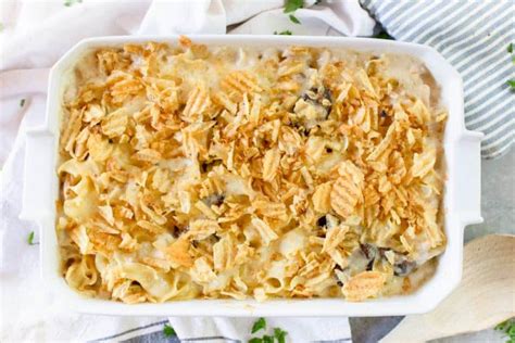 Potato Chip Topped Tuna Noodle Casserole Greens And Chocolate