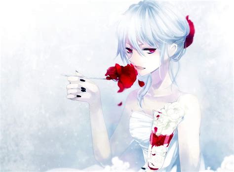 Free Download White Vampire Anime Red Eyes Yuukiti White