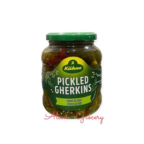 Jual Kuhne Pickled Gherkins Sweet Sour 370ml Shopee Indonesia