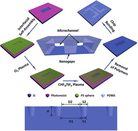 Schematic Illustration Of The Fabrication Of Nanochannels By Combining