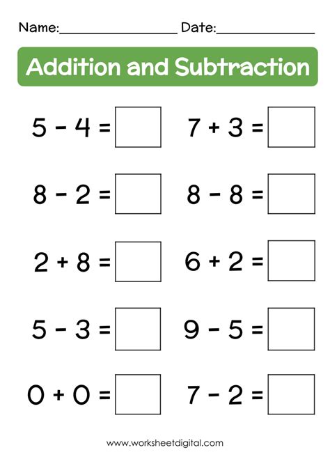 Mixed Addition And Subtraction Sums Worksheet Digital Worksheets