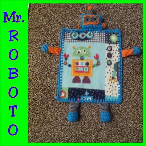 Robot Lovey Blanket Pattern By Sarah Zimmerman Lovey Blanket Pattern