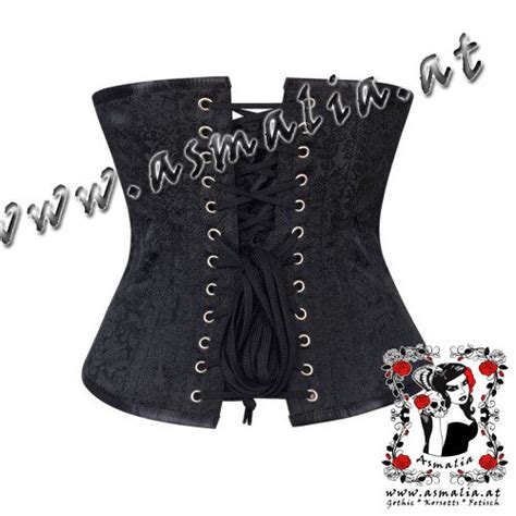 Schwarz Brokat Unterbrust Korsett Asmalia Gothic Shop Wien