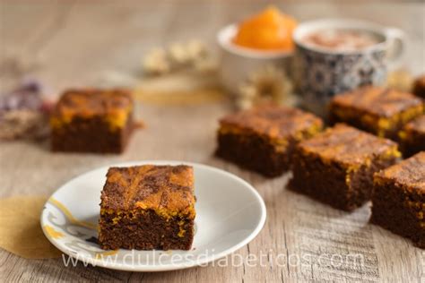 Brownie De Calabaza Y Chocolate Sin Az Car Dulces Diab Ticos