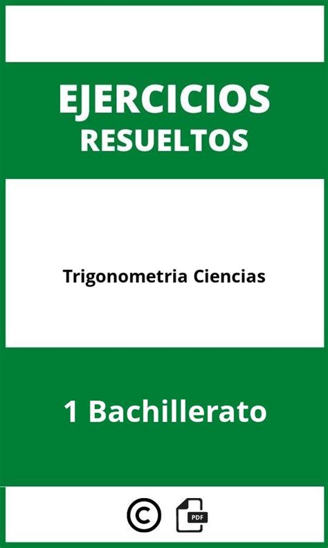 Ejercicios De Trigonometria Bachillerato Ciencias Pdf