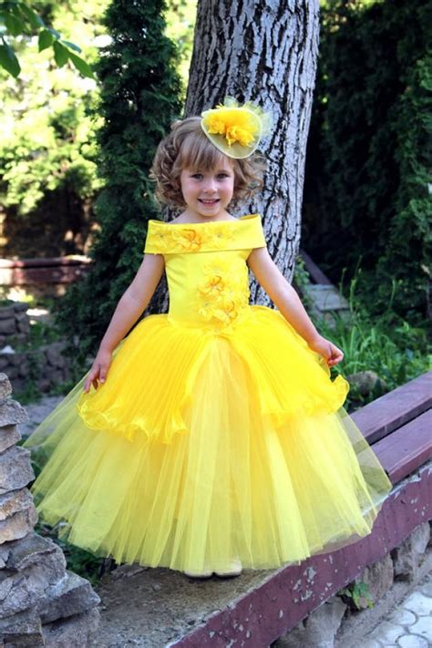 Yellow Flower Girls Dress Birthday Wedding Party Holiday Bridesmaid Yellow Tulle Dress