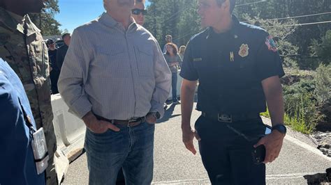 Governor Lombardo Tours Storm Damage At Mt Charleston Ksnv