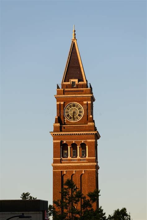 Clock Tower at King Street Station in Seattle Stock Photo - Image of ...