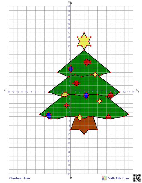 A Christmas Tree Is Shown On The Graph Paper