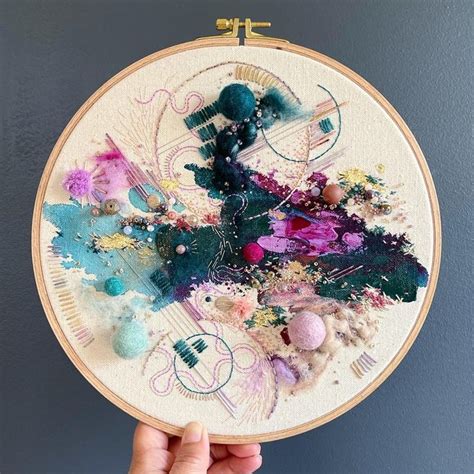 Home Angie Hall Anderson Abstract Embroidery Textile Art