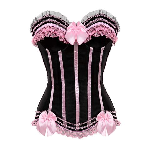 Lovskoo Women S Plus Size Renaissance Corset Lace Up Boned Overbust