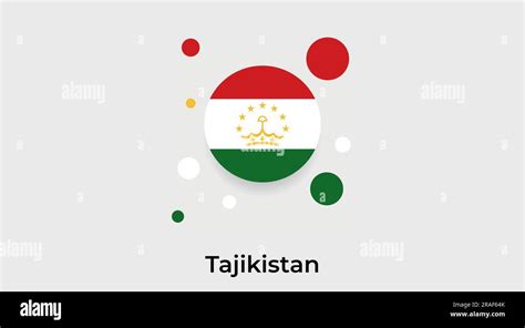 Tajikistan Flag Bubble Circle Round Shape Icon Colorful Vector Illustration Stock Vector Image