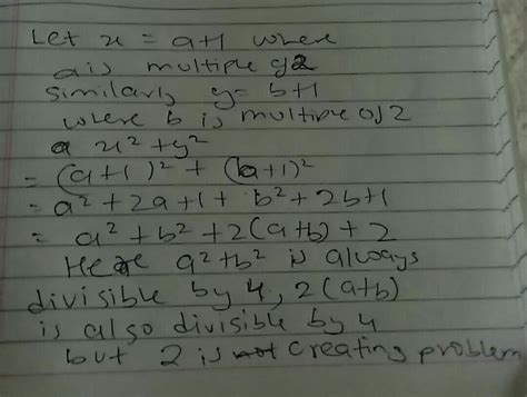 Prove That If X And Y Are Both Odd Positive Integers Then X Squared