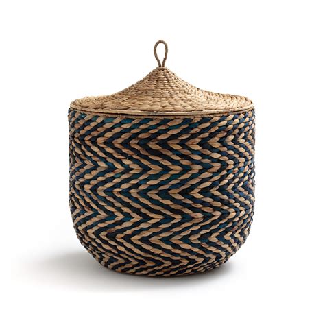 Nomado Woven Basket With Lid La Redoute Interieurs La Redoute