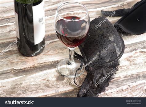 Sexy Lingerie Wine Bottle Glass Red Stock Photo Shutterstock