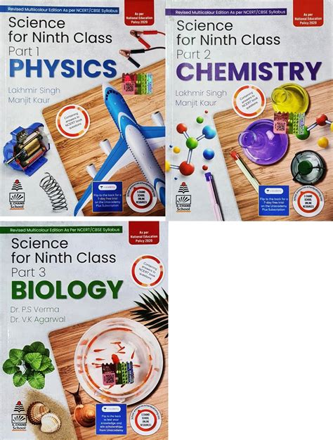 Combo Pack Lakhmir Singh Class 9 Science Biology Physics Chemistry Examination 2023 24