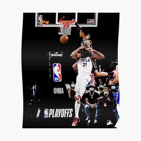 "John Collins Dunk On Embiid" Poster by green-merch | Redbubble