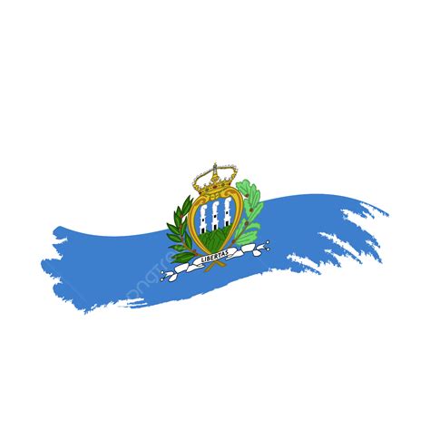 San Marino Flag With Waving Brush Stroke Clipart Hd Images San Marino